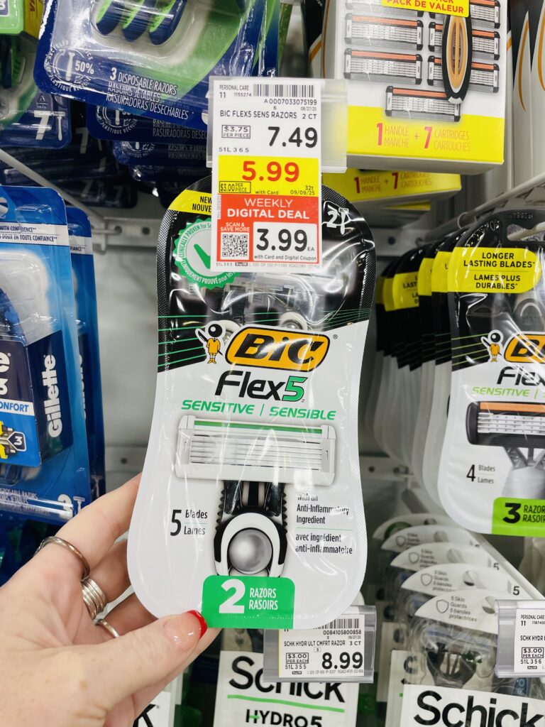BIC Disposable Razors Kroger Shelf Image