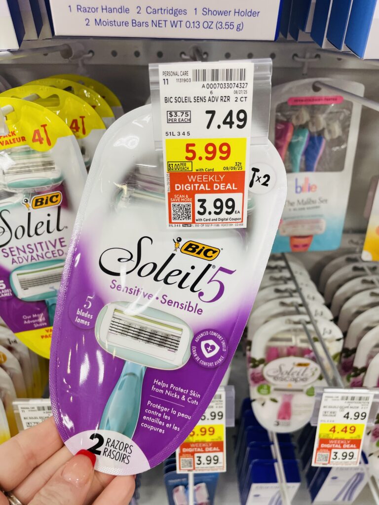 BIC Disposable Razors Kroger Shelf Image