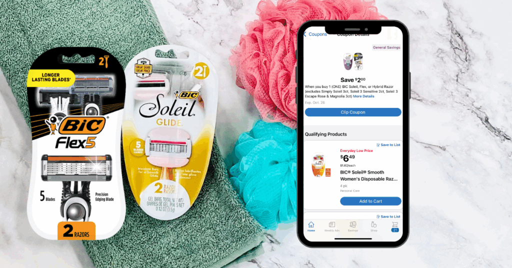 BIC Razors Kroger Digital Coupon