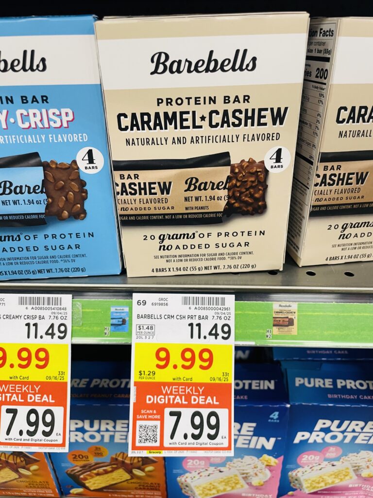 Barebell Protein Bars Kroger Shelf image (