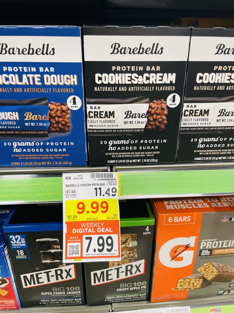 Barebell Protein Bars Kroger Shelf image (