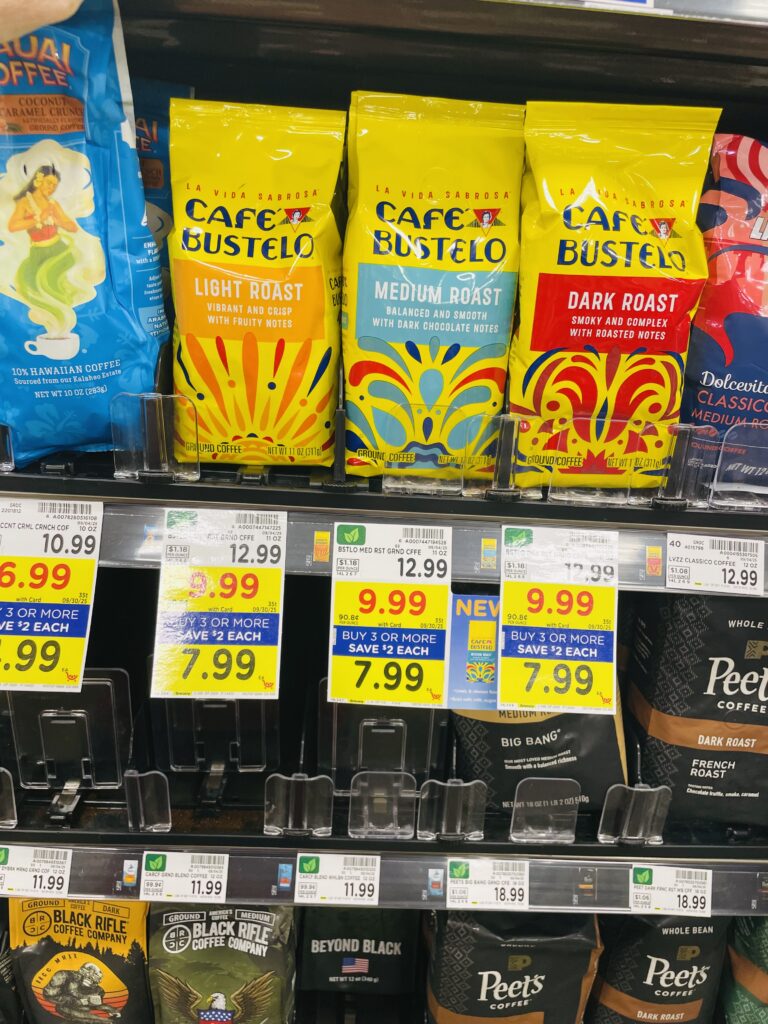 Cafe Bustelo Kroger Shelf Image 