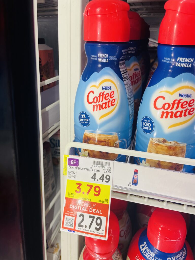 Coffee mate creamer kroger shelf image