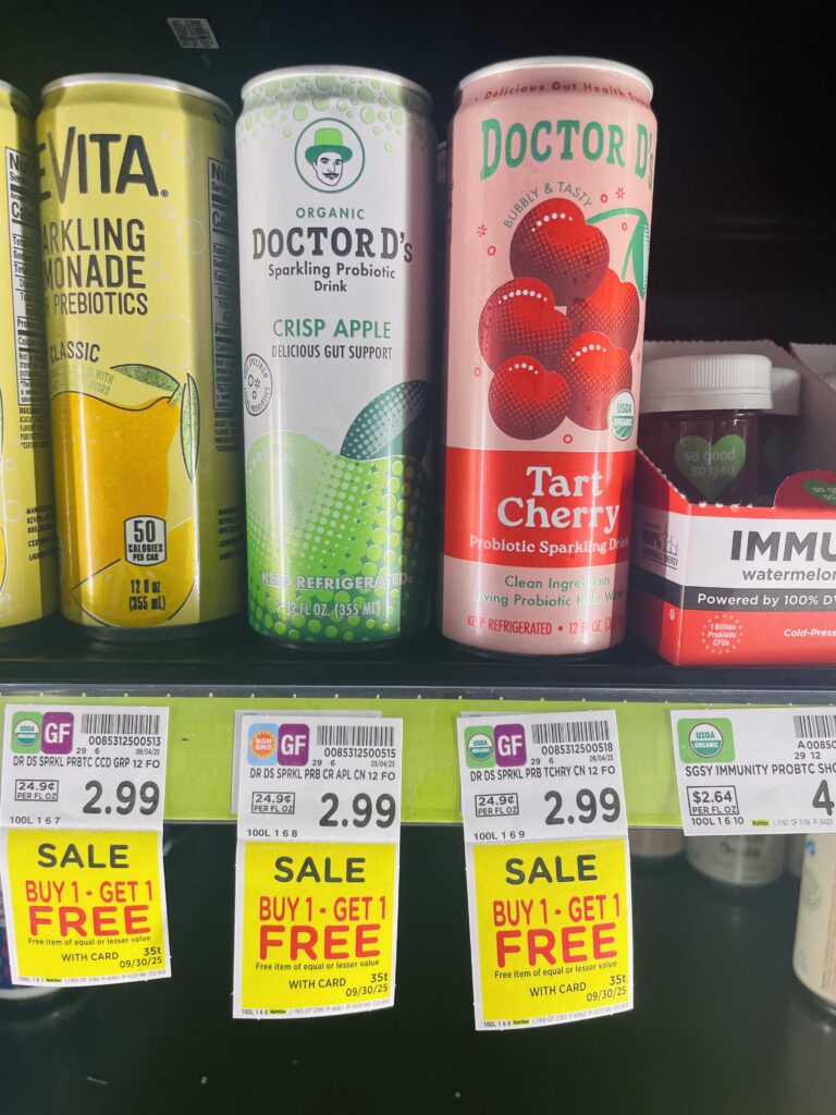 Doctor D's Probiotic Drinks kroger shelf image