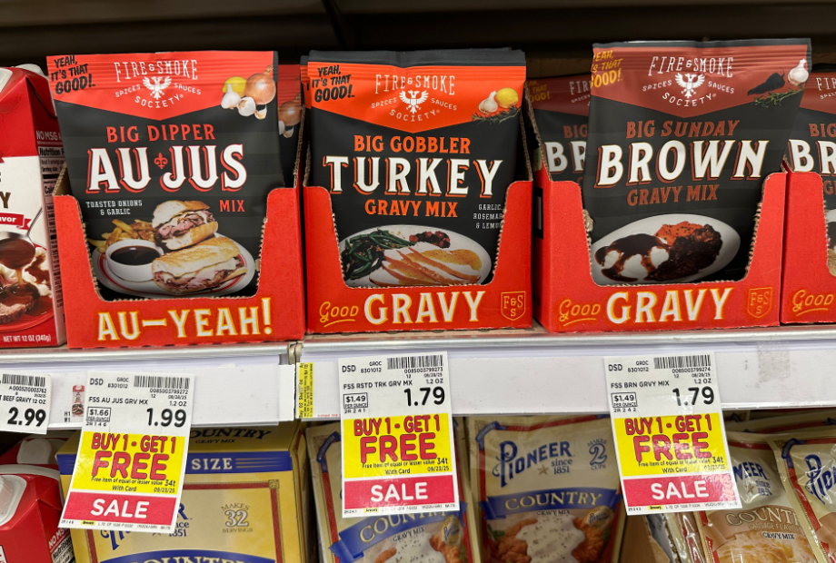 Fire & Smoke Gravy Mixes Kroger Shelf Image