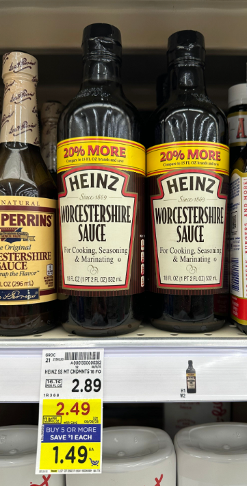 Heinz Worchester Sauce Kroger Shelf Image