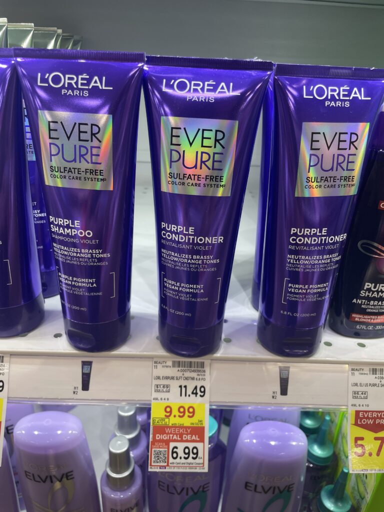 L'Oreal Paris Everpure Shampoo and Conditioner Kroger Shelf Image