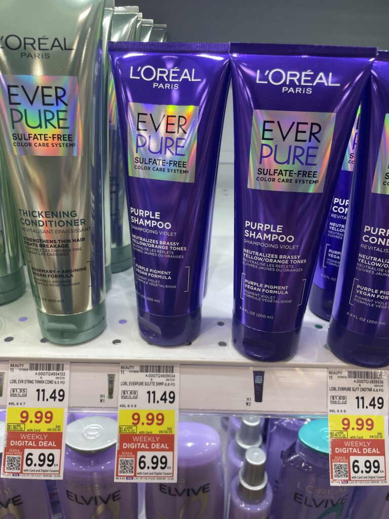 L'Oreal Paris Everpure Shampoo and Conditioner Kroger Shelf Image