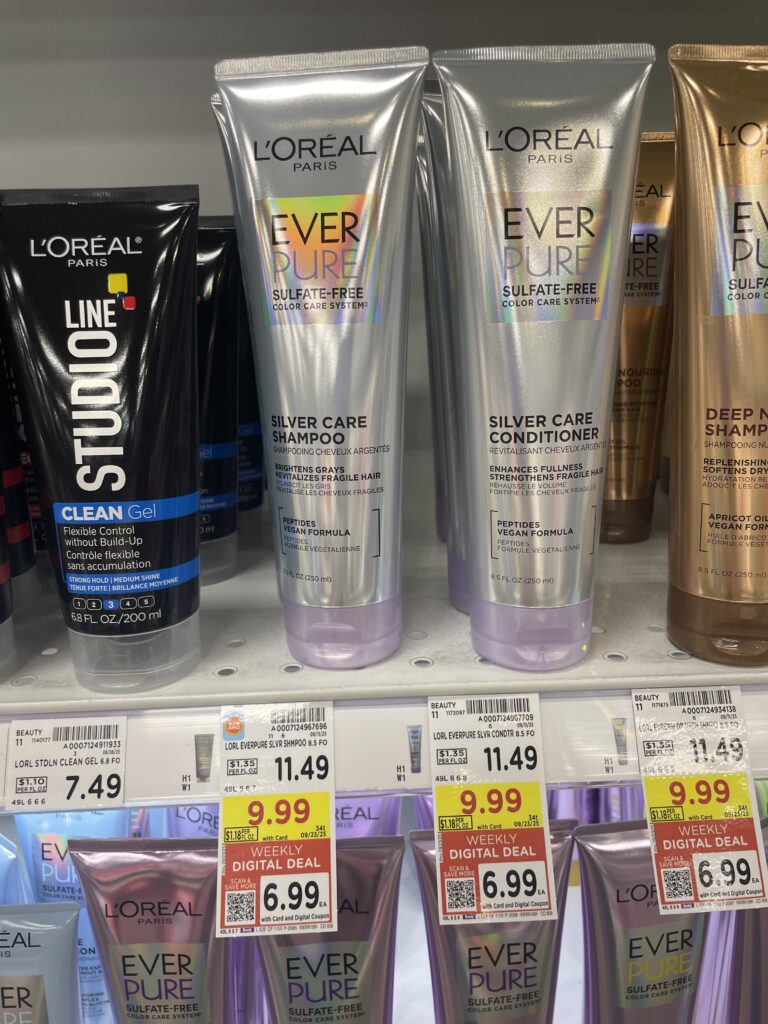 L'Oreal Paris Everpure Shampoo and Conditioner Kroger Shelf Image