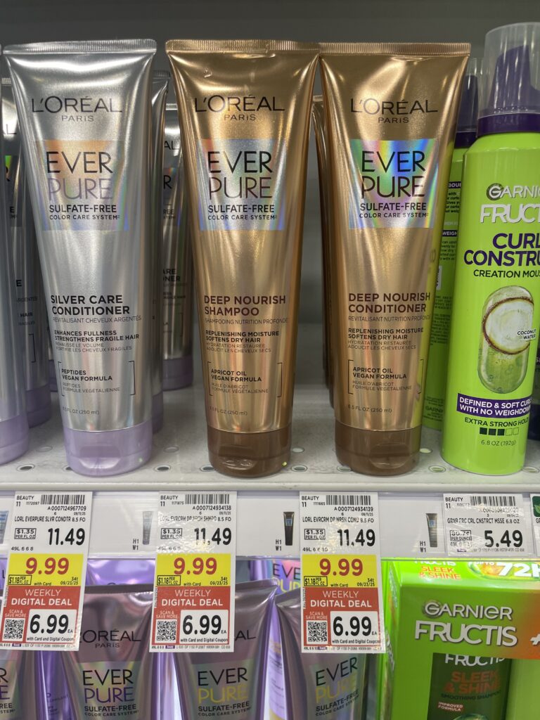 L'Oreal Paris Everpure Shampoo and Conditioner Kroger Shelf Image