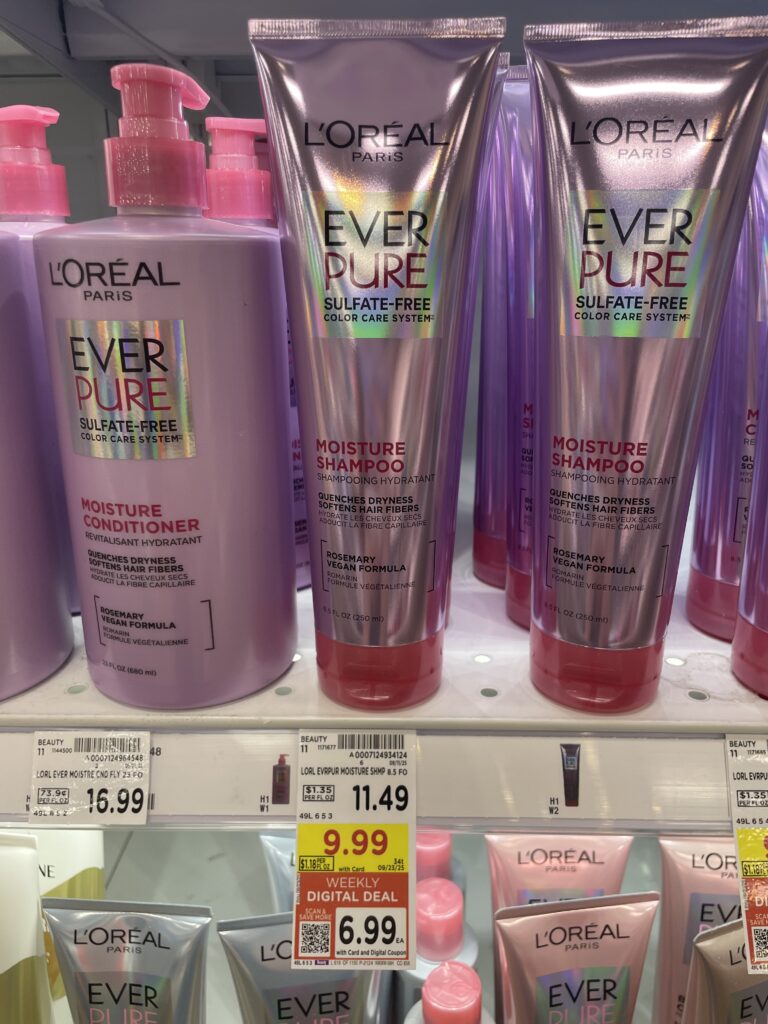 L'Oreal Paris Everpure Shampoo and Conditioner Kroger Shelf Image