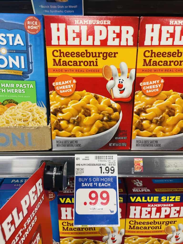 Helper Meals Kroger Shelf Image