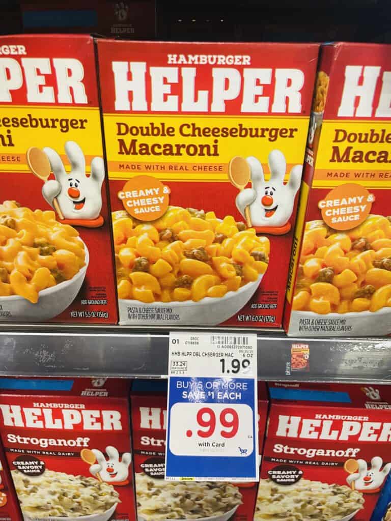 Helper Meals Kroger Shelf Image