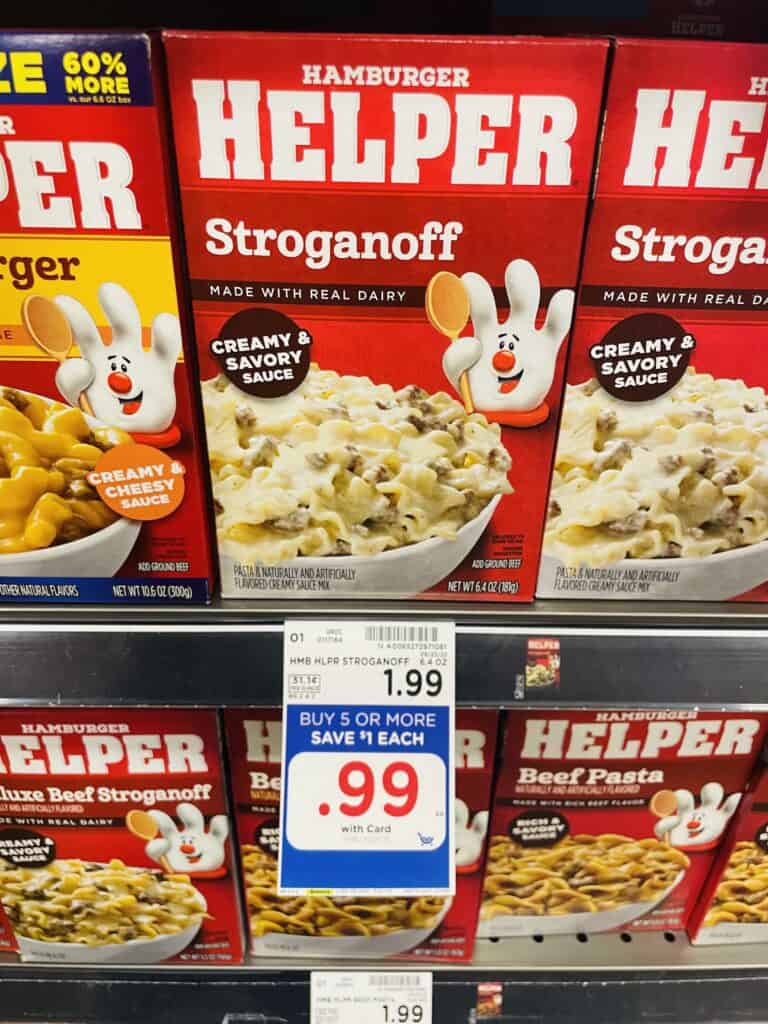 Helper Meals Kroger Shelf Image