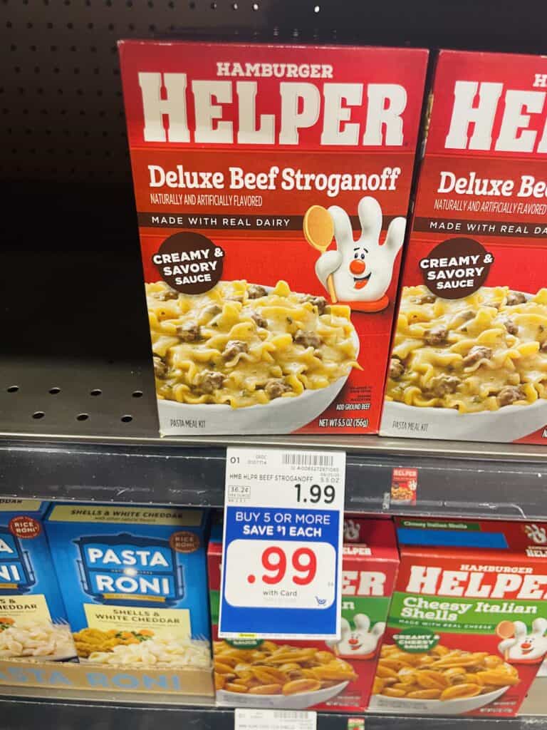 Helper Meals Kroger Shelf Image