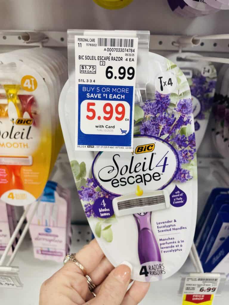BIC Disposable Razors Kroger Shelf Image