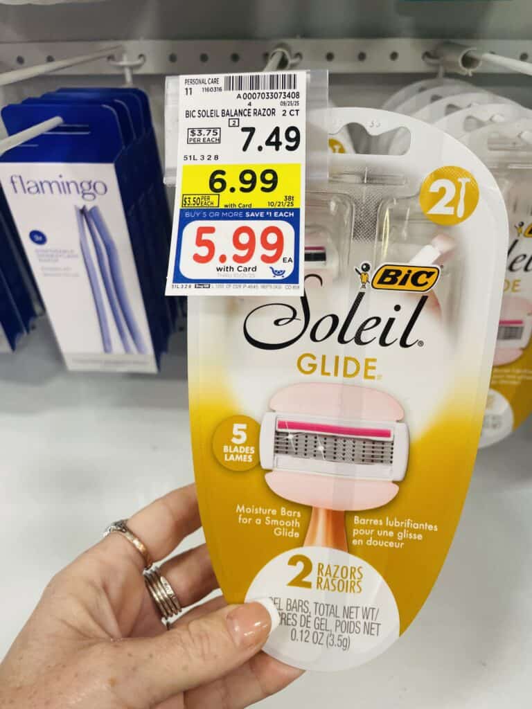 BIC Disposable Razors Kroger Shelf Image
