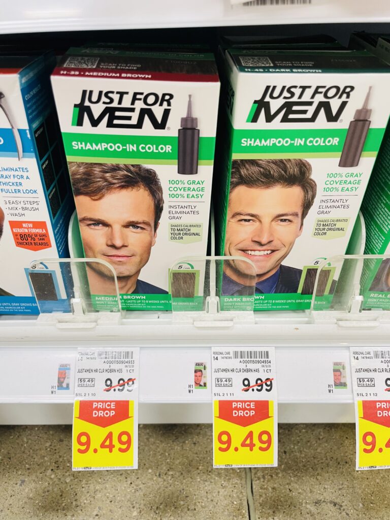 just for men shampoo in hair color kroger shelf image