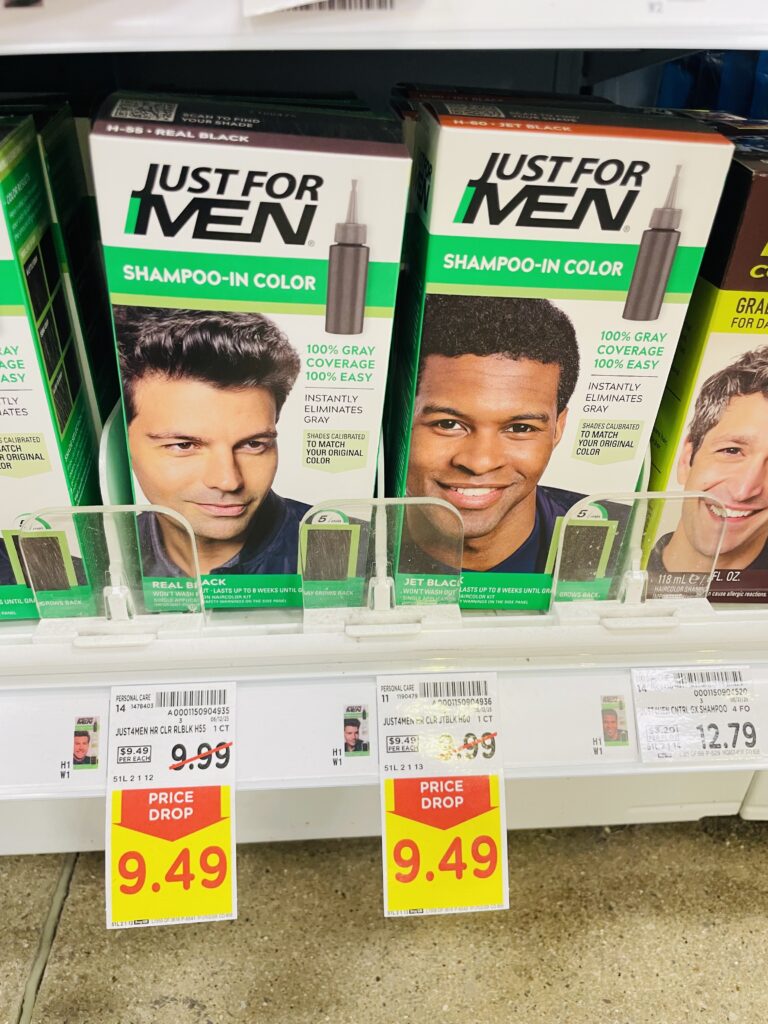 just for men shampoo in hair color kroger shelf image