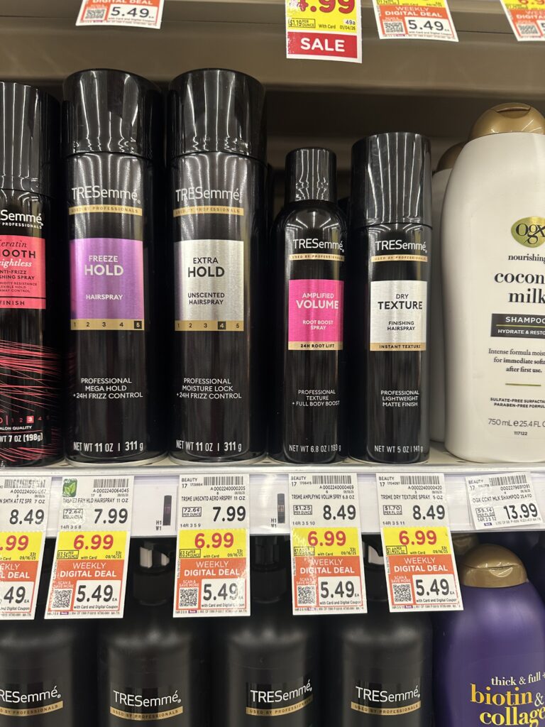 TRESemme Hair Care Kroger Shelf Image