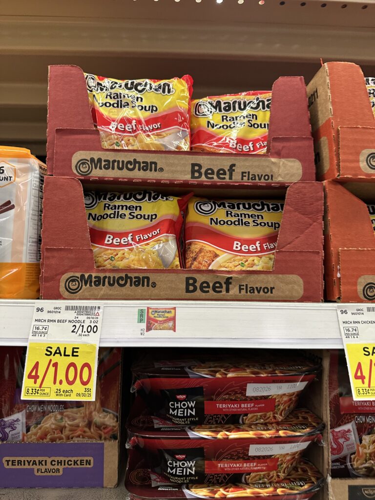 Maruchan Ramen Kroger Shelf Image