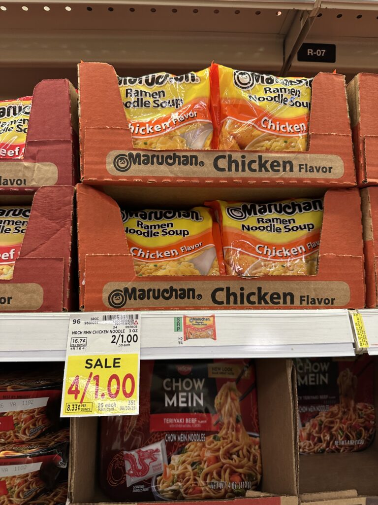 Maruchan Ramen Kroger Shelf Image