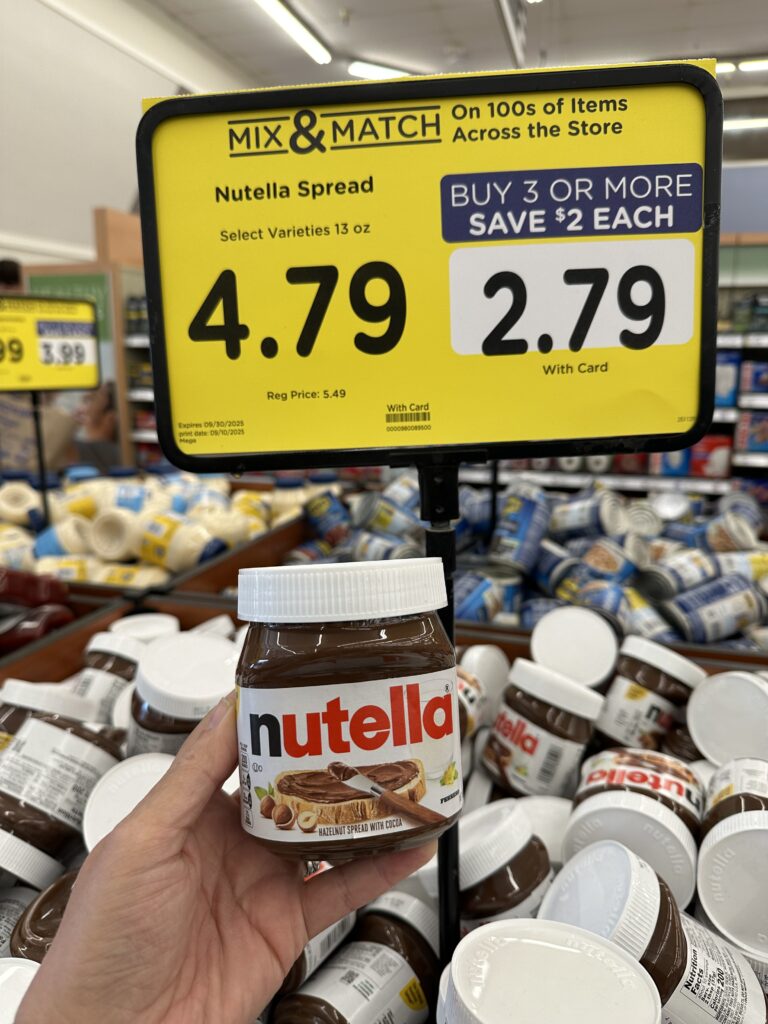nutella kroger shelf image