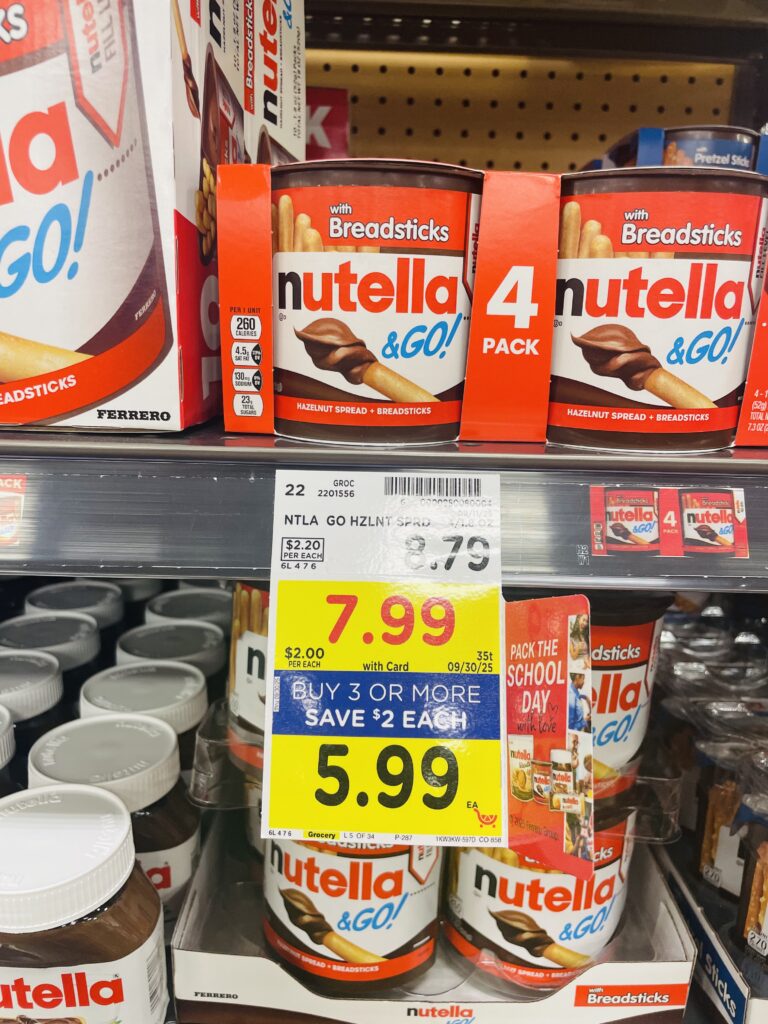 nutella kroger shelf image