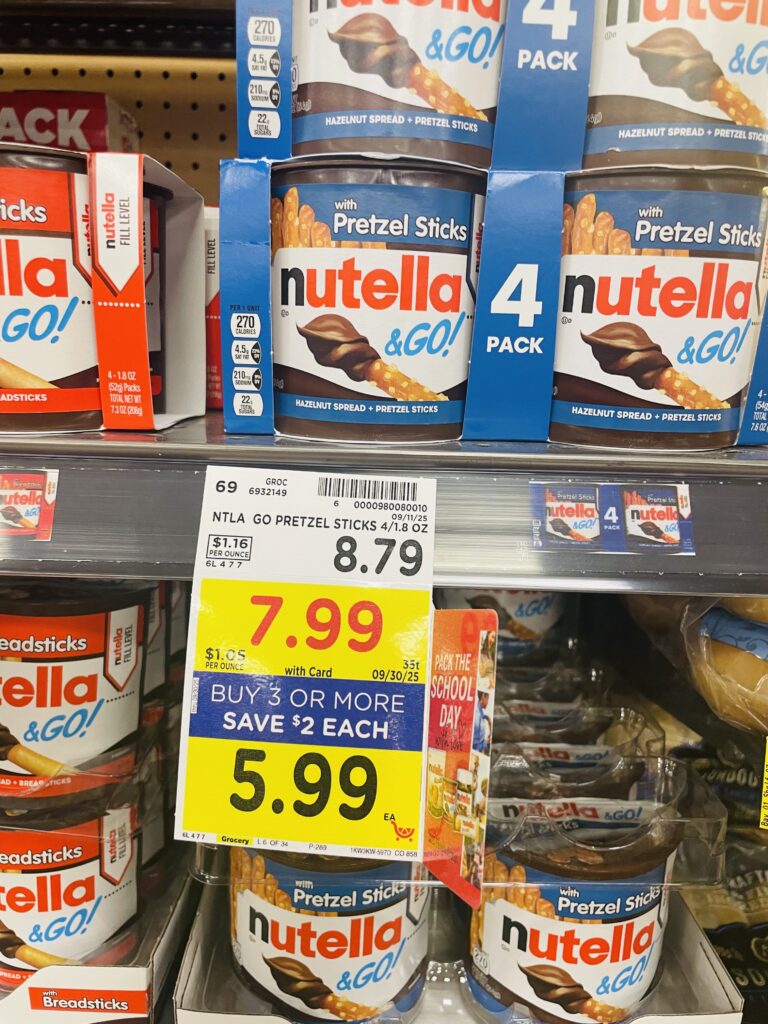 nutella kroger shelf image