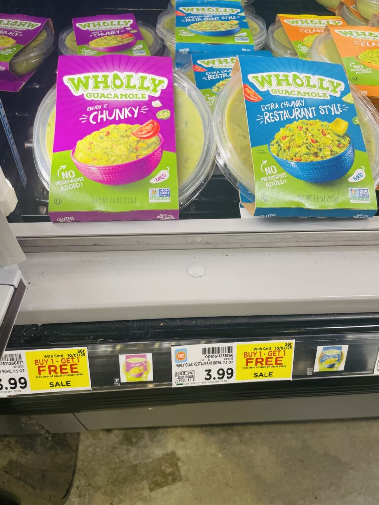 wholly guacamole Kroger shelf image