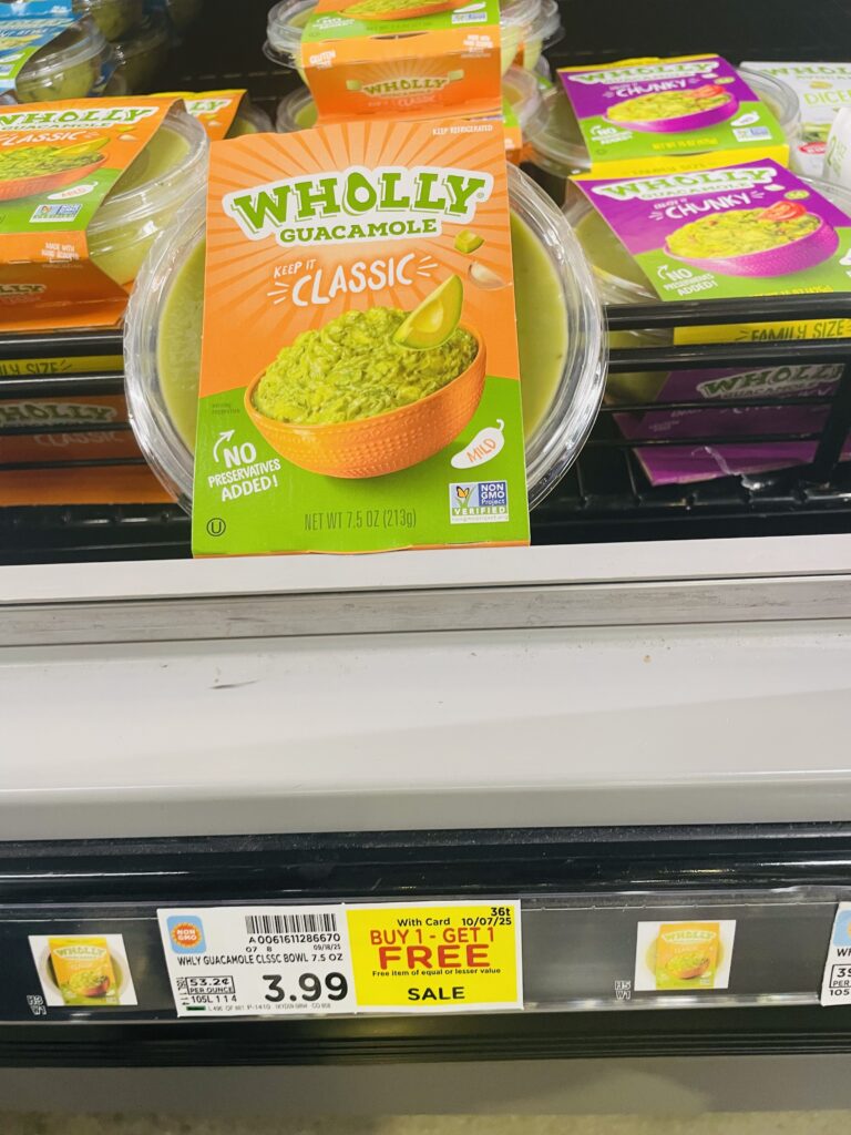 wholly guacamole Kroger shelf image