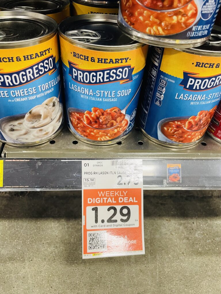 Progresso Soup Kroger Shelf Image 