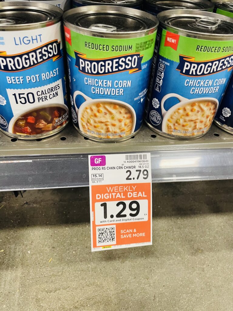 Progresso Soup Kroger Shelf Image 