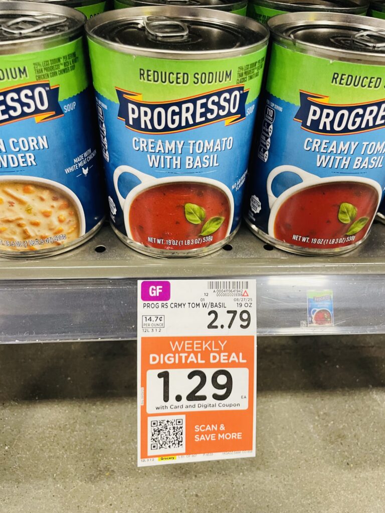 Progresso Soup Kroger Shelf Image 