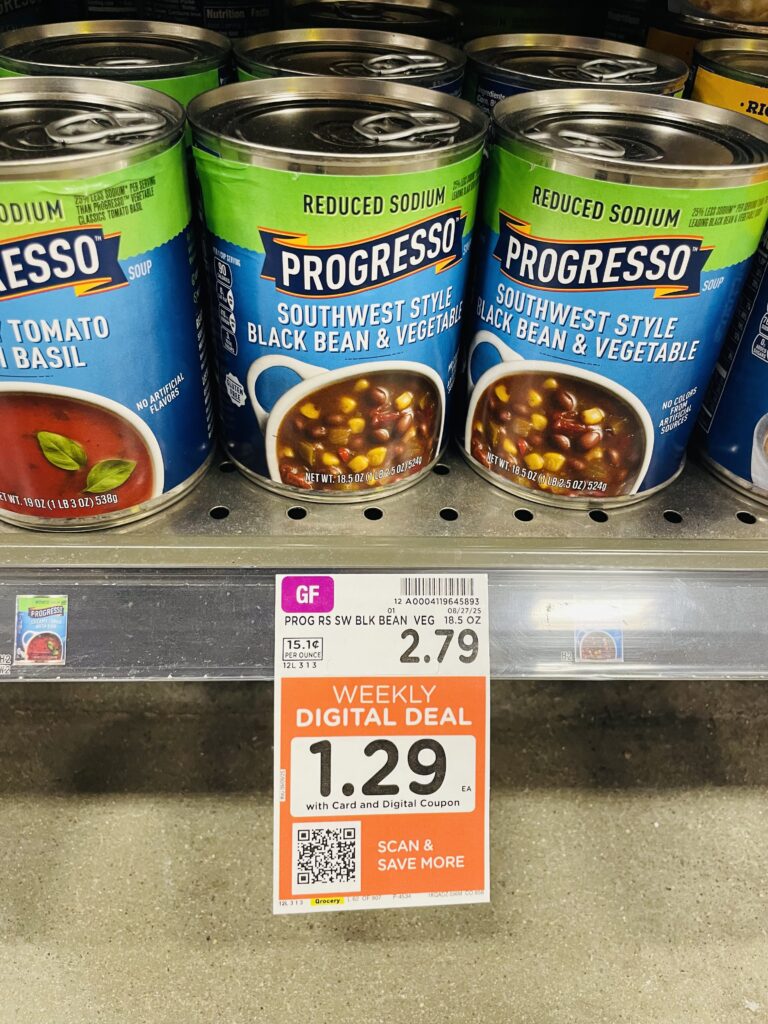 Progresso Soup Kroger Shelf Image 