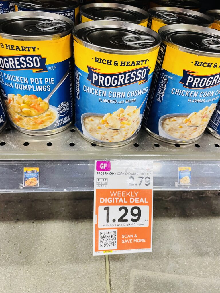 Progresso Soup Kroger Shelf Image 