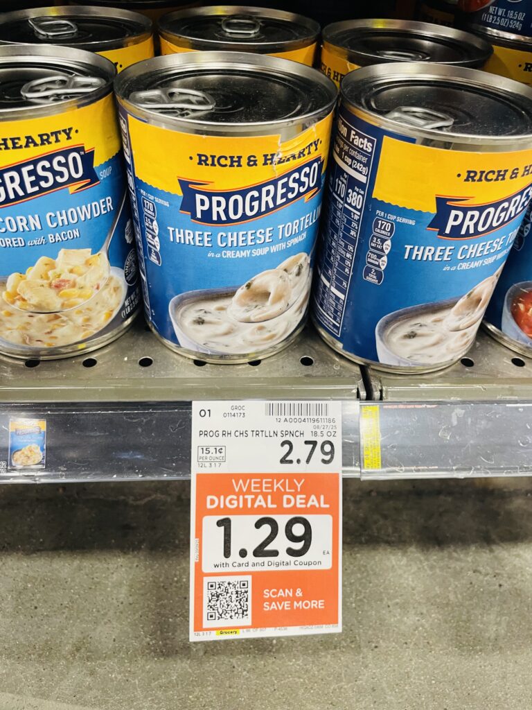 Progresso Soup Kroger Shelf Image 