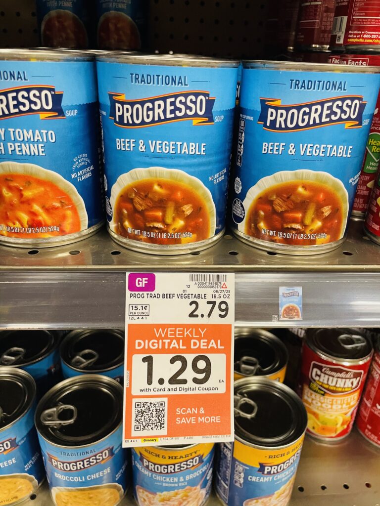 Progresso Soup Kroger Shelf Image 