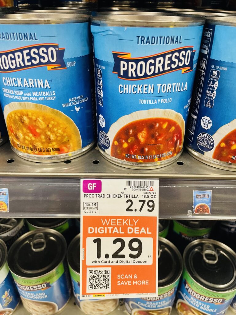 Progresso Soup Kroger Shelf Image 