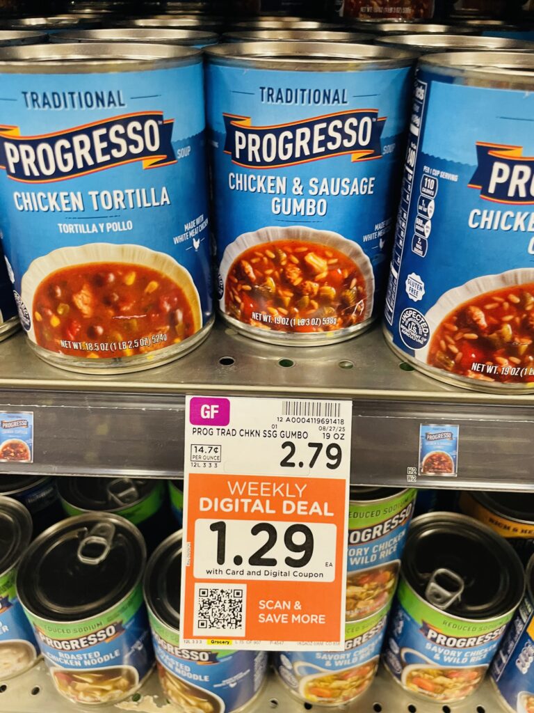 Progresso Soup Kroger Shelf Image 