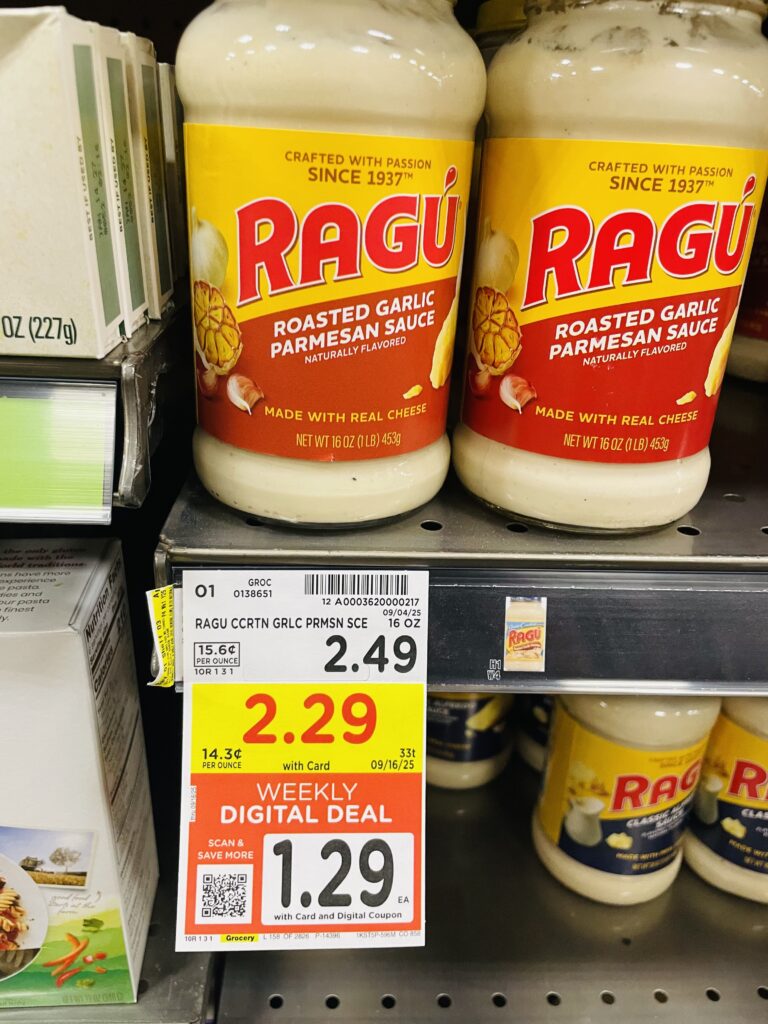 Ragu Sauce Kroger Shelf Image