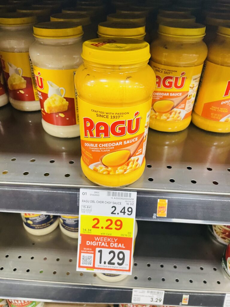 Ragu Sauce Kroger Shelf Image
