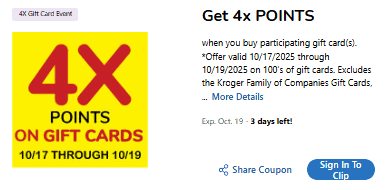 fuel points gift cards kroger
