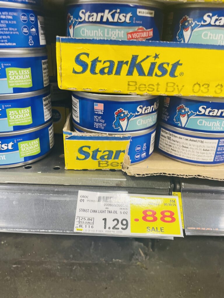 Starkist Tuna Kroger Shelf Image