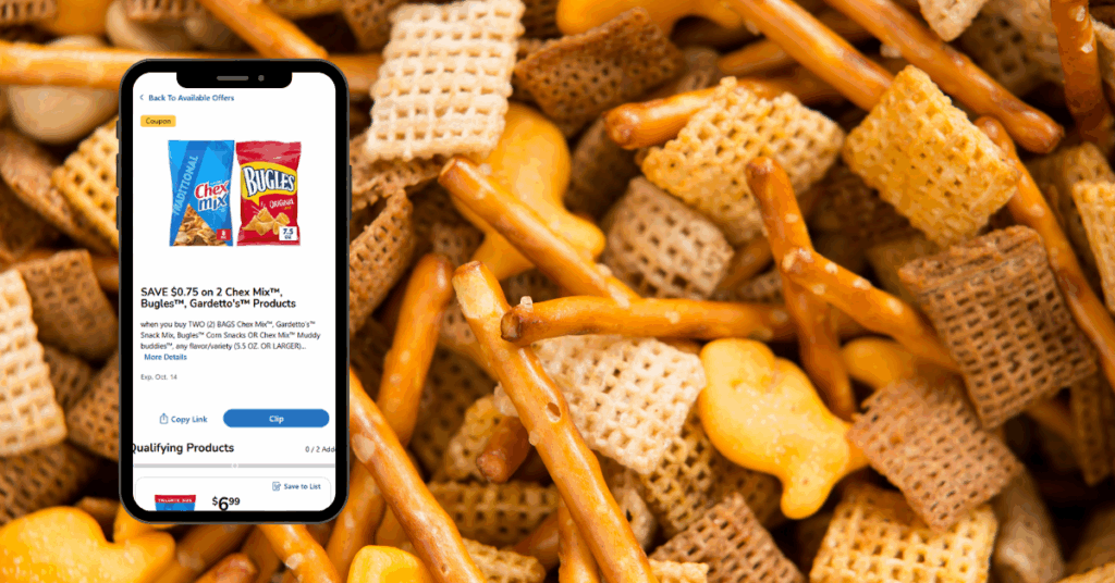 chex mix, bugles, gardettos