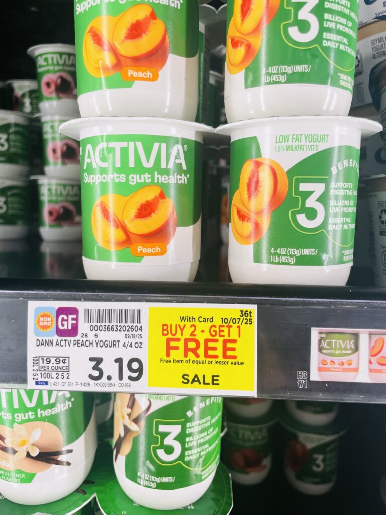 activia yogurt kroger shelf image (1)