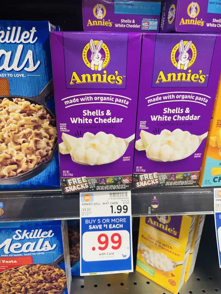 annie's mac and cheese kroger shelf image (1)