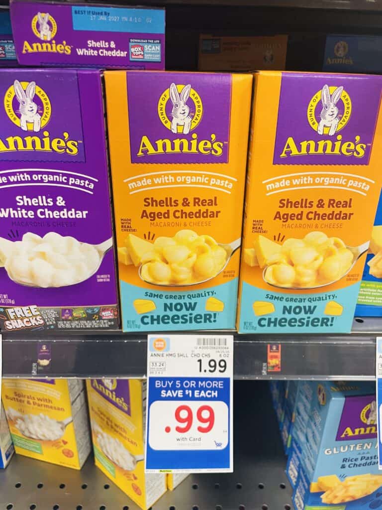 annie's mac and cheese kroger shelf image (1)