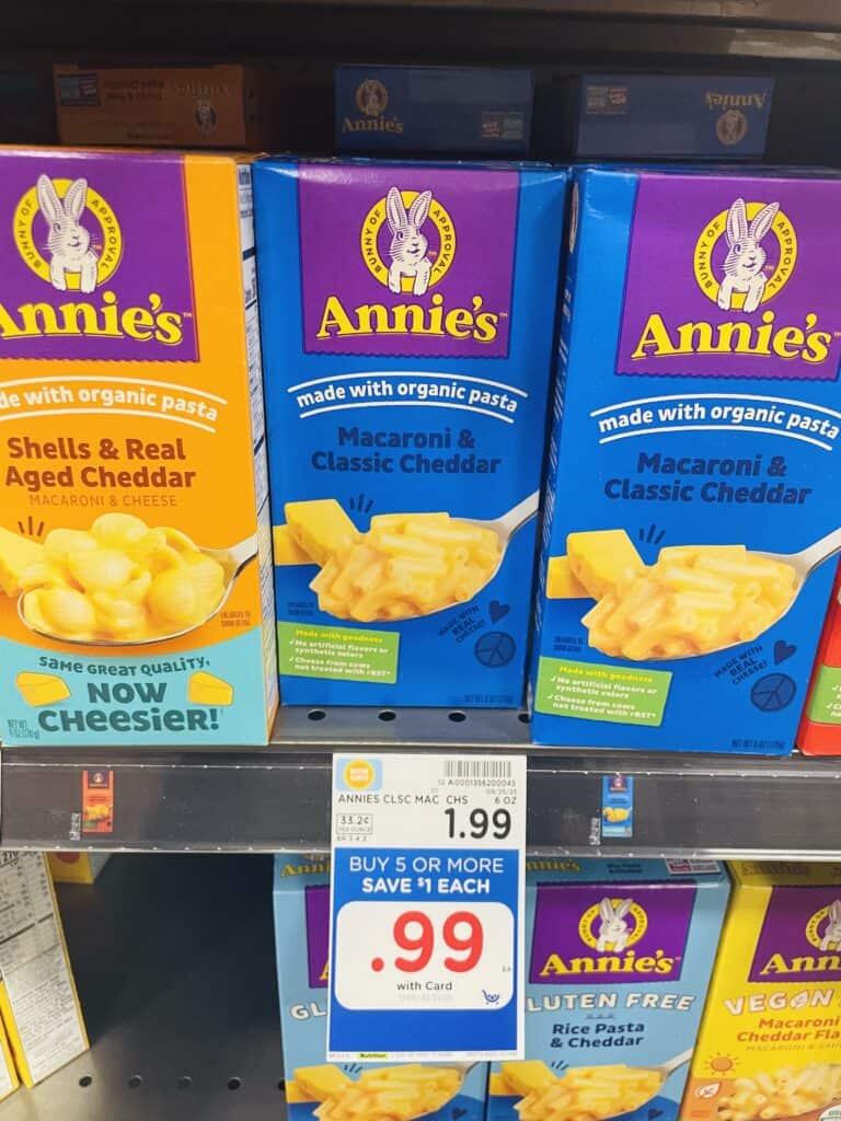 annie's mac and cheese kroger shelf image (1)