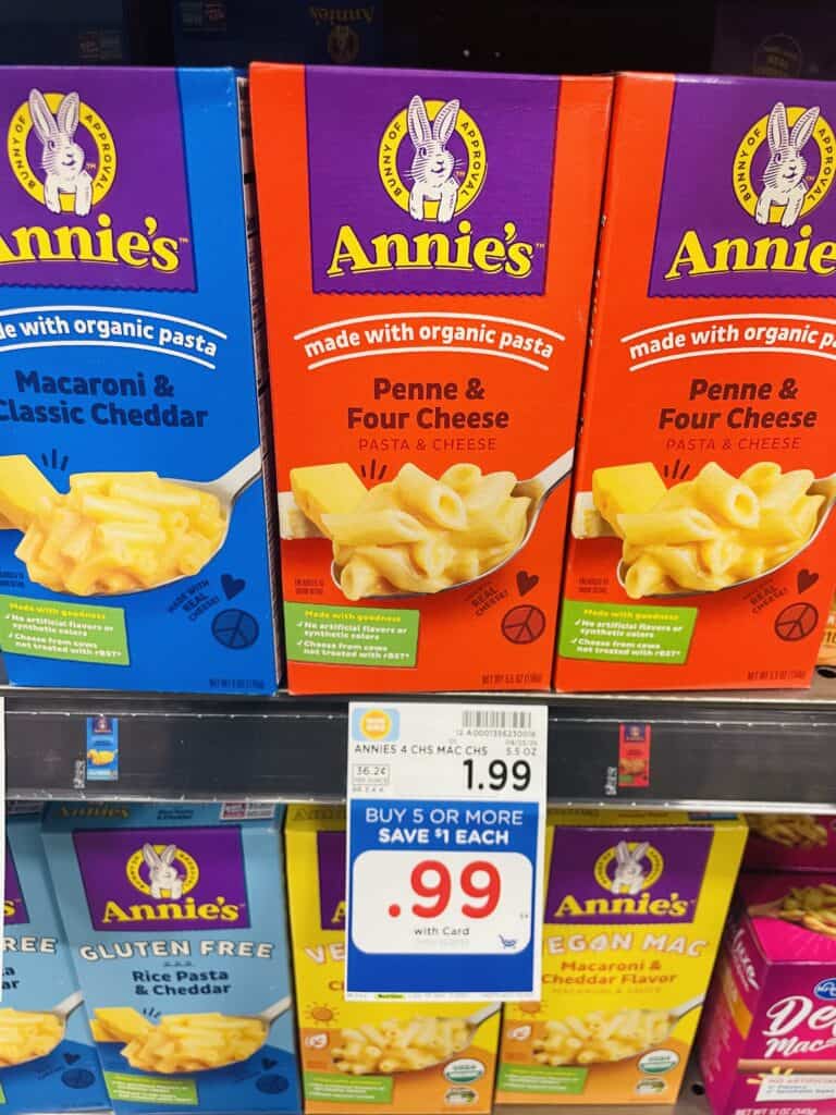 annie's mac and cheese kroger shelf image (1)